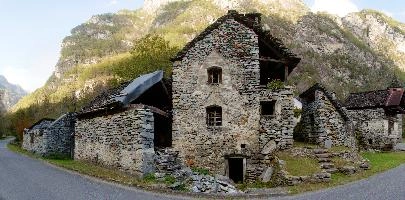 Rustici near Sabbione in the Bavona valley, Swiss Canton of Ticino, null
