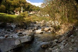 Settlement in the Bavona valley in the Swiss Canton of Ticino, null
