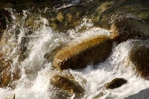 Rushing water in the Bavona valley, Swiss Canton of Ticino, null