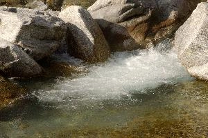 Rushing water in the Bavona valley, Swiss Canton of Ticino, null