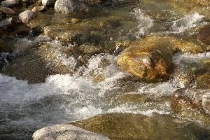 Rushing water in the Bavona valley, Swiss Canton of Ticino, null