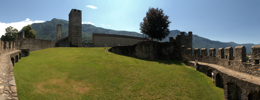 Grounds of the Castello Grande in Bellinzona, Ticino, bellinzona