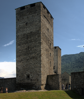 Tower of the Castello Grande in Bellinzona, Ticino, bellinzona