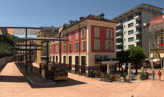 Bus station in Bellinzona, Ticino, bellinzona