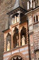 Detail of Basilica di Santa Maria Maggiore in Bergamo, mediterranean, city, old, urban, town, europe, lombardy, italy, bergamo