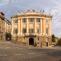 Palazzo Medolago Albani in the High Town of Bergamo, mediterranean, city, old, urban, town, europe, lombardy, italy, bergamo
