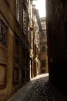 Alley in the High Town of Bergamo in Lombardy, mediterranean, city, old, urban, town, europe, lombardy, italy, bergamo