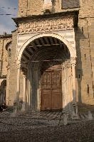 Church entrance in Bergamo, Lombardy, mediterranean, city, old, urban, town, europe, lombardy, italy, bergamo