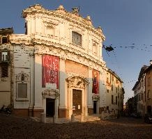 Chiesa dei SS. San Bartolomeo e Stefano in Bergamo, Lombardy, lombardy, saint, church, urban, exterior, town, italy, alexander, bergamo, street, europe, cross, city, hangings, parochial, old, facade, stone, mediterranean