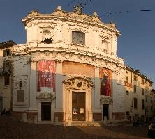 Chiesa parrocchiale di Sant, lombardy, saint, church, urban, exterior, town, italy, alexander, bergamo, street, europe, cross, city, hangings, parochial, old, facade, stone, mediterranean