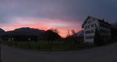 2018, walenstadt, swiss, sundown, red, agriculture, sunset, berschis, village, switzerland, dusk, evening, sankt gallen, scenic, light, glow, clouds, sky, meadow, street, atmospheric, outdoor