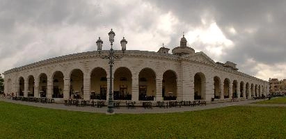 Arcade on the Piazzale Arnoldo in Brescia, Lombardy, brescia