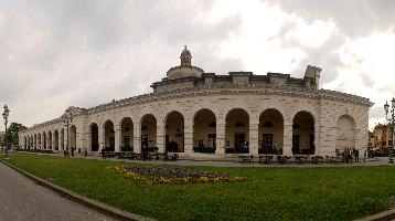 Arcade on the Piazzale Arnoldo in Brescia, Lombardy, brescia