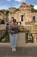 Bettina and ruins in Brescia, Lombardy, brescia
