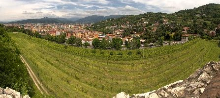 Brescia in Lombardy seen from the castle ramparts, brescia