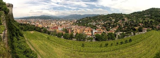 Brescia in Lombardy, seen from the castle ramparts, brescia
