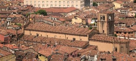 Church rooftop in Brescia, Lombardy, brescia