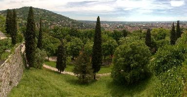 Brescia in Lombardy seen from the approach to the castle, brescia