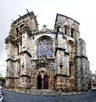 Cathedral of Guingamp, in Brittany, breton, ornate, bretagne, grand, french, sanctuary, building, worship, urban, christianity, architecture, gothic, granite, celtic, stone, religion, brittany, church, france, cathedral