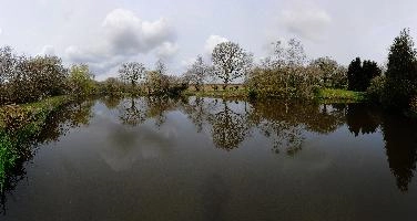 Lake in French garden, Callac, Brittany, peaceful, french, countryside, la chapelle-neuve, calm, bretagne, reflection, callac, trees, tourism, water, relaxing, garden, green, lake, secluded, brittany, private, france, outdoors