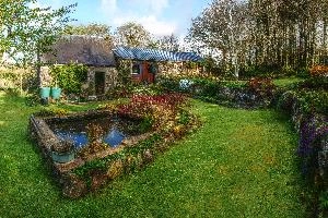 Informal garden of retirement home in rural Brittany, la chapelle-neuve, british, callac, expatriate, informal, country, cottage, beautiful, garden, picturesque, breton, cultivated, bretagne, rural, brittany, second, french, home, france, retirement