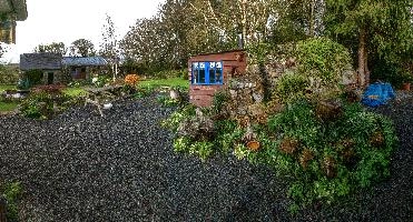 Informal garden of retirement home in rural Brittany, la chapelle-neuve, british, callac, expatriate, informal, country, cottage, beautiful, garden, picturesque, breton, cultivated, bretagne, rural, brittany, second, french, home, france, retirement