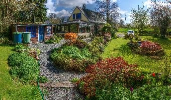 Informal garden of retirement home in rural Brittany, la chapelle-neuve, british, callac, expatriate, informal, country, cottage, beautiful, garden, picturesque, breton, cultivated, bretagne, rural, brittany, second, french, home, france, retirement