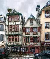 Buildings in the port city of Morlaix, Brittany, city, rainy, port, dully, morlaix, french, building, breton, urban, architecture, architecture, street, granite, cityscape, ornate, stone, urban, cloudy, brittany, city, grey, france, town, daylight