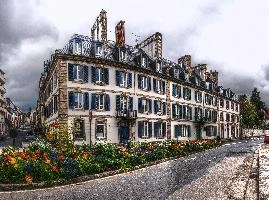 Buildings in the port city of Morlaix, Brittany, city, rainy, port, dully, morlaix, french, building, breton, urban, architecture, architecture, street, granite, cityscape, ornate, stone, urban, cloudy, brittany, city, grey, france, town, daylight