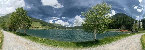 Davosersee, davosersee, grisons, europe, switzerland, famous, alps, tourism, lake, artificial, davos, summer, mountains, recreation, bank, boating, sky, scenery, graubünden, swiss, village, concrete, clouds, blue