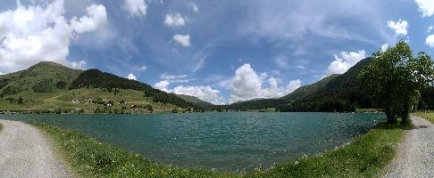 Davosersee, davosersee, grisons, europe, switzerland, famous, alps, tourism, lake, artificial, davos, summer, mountains, recreation, bank, boating, sky, scenery, graubünden, swiss, village, concrete, clouds, blue