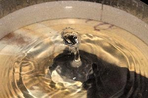 Water Drop, drops, water, dish, flash, splash, high-speed