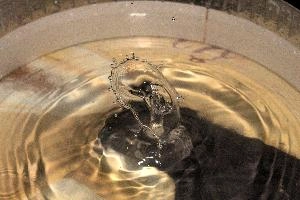Water Drop, drops, water, dish, flash, splash, high-speed