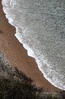Beach seen from Golden Cap, Dorset, europe, britain, dorset, golden, cap, coast, sea, beach, surf, waves, water, sand