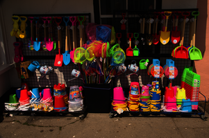 Beach-toy shop in Lyme Regis, Dorset, england