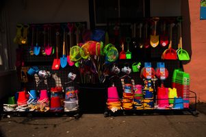 Beach-toy shop in Lyme Regis, Dorset, england