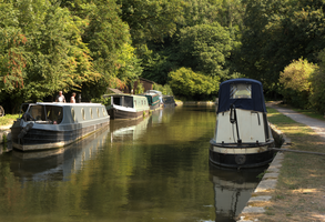 Barges on Canal near Bath, england