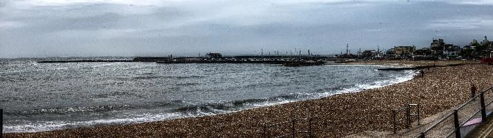 Beach front in Lyme Regis, Dorset, null