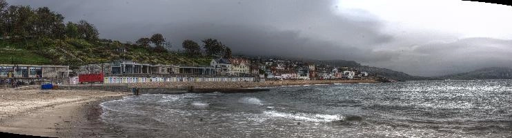 Beach front in Lyme Regis, Dorset, null