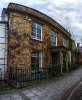 Antiques shop in Chard, Somerset, england, facade, building, somerset, uk, europe, britain, exterior, old