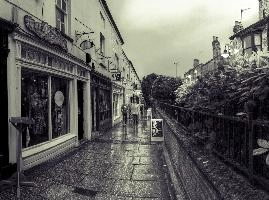 Alley in Taunton, Somerset, england