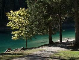Caumsee, outdoors, opal, cauma, mountains, clear, alpine, colourful, swiss, turquoise, light, switzerland, bank, grisons, alps, bright, teal, sandy, sunlight, lakeside, graubünden, caumasee, lake, fresh, water, shallow, sunshine