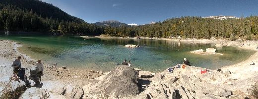 Caumasee, alps, aquamarine, cauma, caumasee, forest, flims, europe, water, switzerland, pines, grisons, clear, fresh, reflection, teal, lake, sunshine, autumn