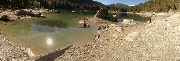 Caumasee, alps, aquamarine, cauma, caumasee, forest, flims, europe, water, switzerland, pines, grisons, clear, fresh, reflection, teal, lake, sunshine, autumn