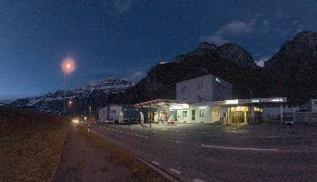 2018, garage, alpine, switzerland, mountains, chapel, night, swiss, flums, churfirsten, night. alps, alps