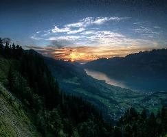 Sunset on the Walensee, alps, walenstadt, clouds, mountains, outdoors, lake, alpine, reflection, walensee, lake, sundown, flumserberg, dusk, churfirsten, switzerland, dark, walen, peaks, light, sun, water, daylight, swiss, evening, sunset, warm, colours