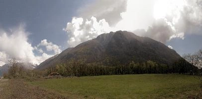 Hillside in Ticino, Switzerland, spring, mountain, meadow, trees, blue sky, pasture, ticino, italian, forest, switzerland, agriculture, europe, outdoors