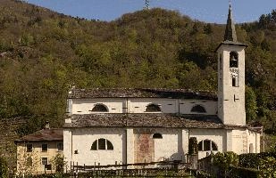 Chapel in Swiss village in the Italian Grisons, facade, exterior, religion, catholic, building, church, italian, rural, grisons, ticino, switzerland, chapel, europe, tower