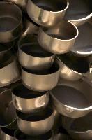 Artwork made of steel pots and pans in Lostallo, Switzerland, stack, steel, metal, pans, sculpture. pots, art, grisons, lostallo, switzerland, cascade, europe, pile