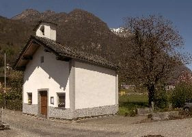 Chapel in Swiss village in the Italian Grisons, exterior, facade, tower, catholic, building, church, italian, rural, grisons, ticino, switzerland, chapel, europe, religion